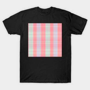 Pastel Aesthetic Evander 1 Hand Drawn Textured Plaid Pattern T-Shirt